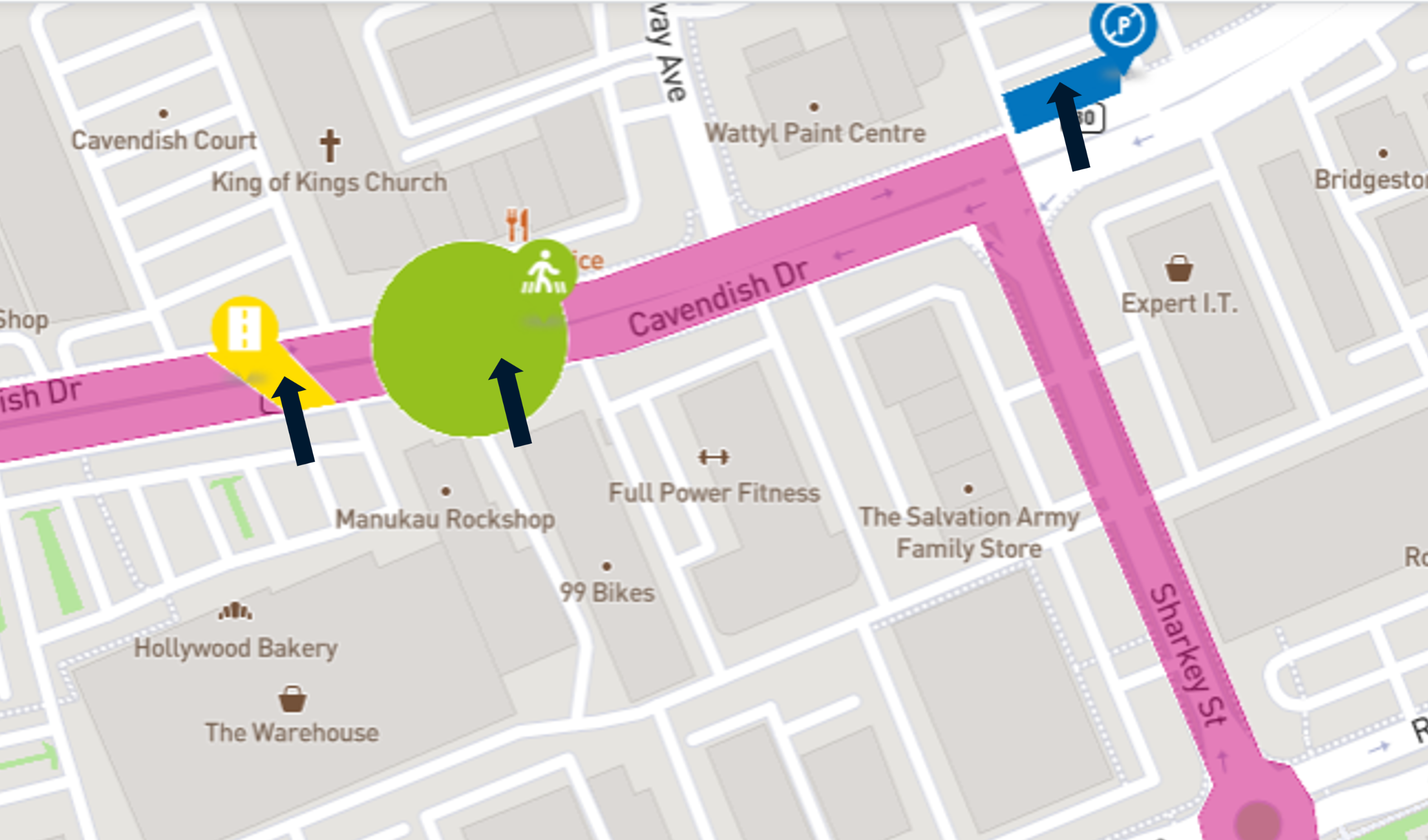 Image showing where to click on the map to see more information about the proposals