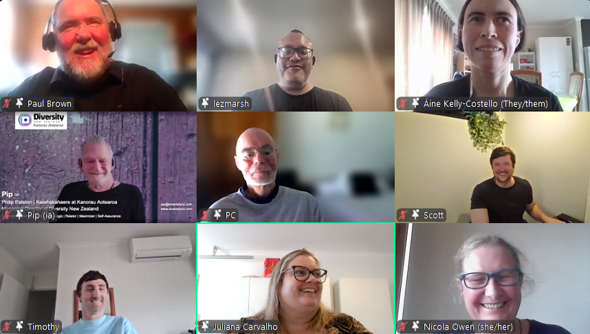 Screenshot of zoom meeting showing attendees