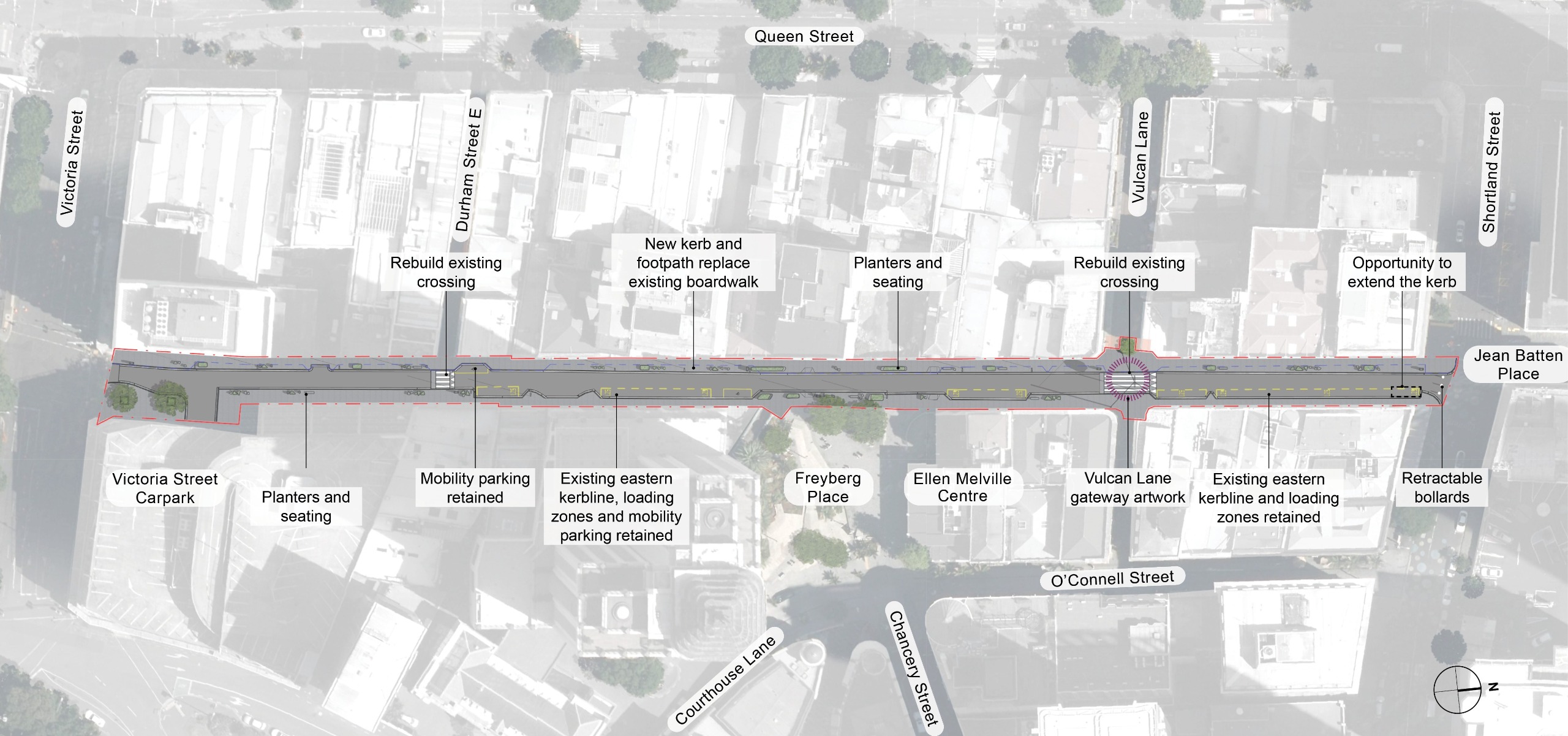 Idea A: Keep the layout, improve the footpath