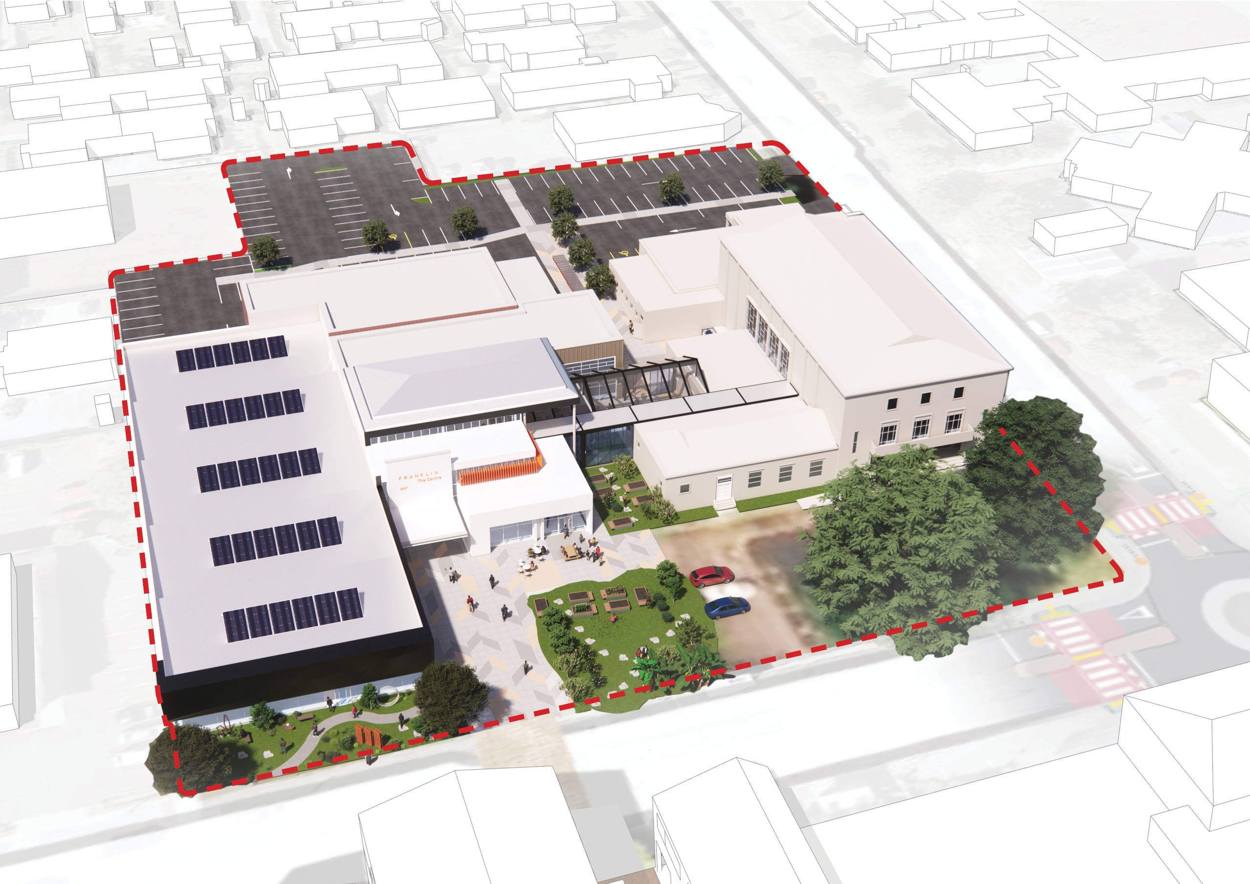 3d imagine showing combined Franklin:  The Centre and Pukekohe War Memorial Hall