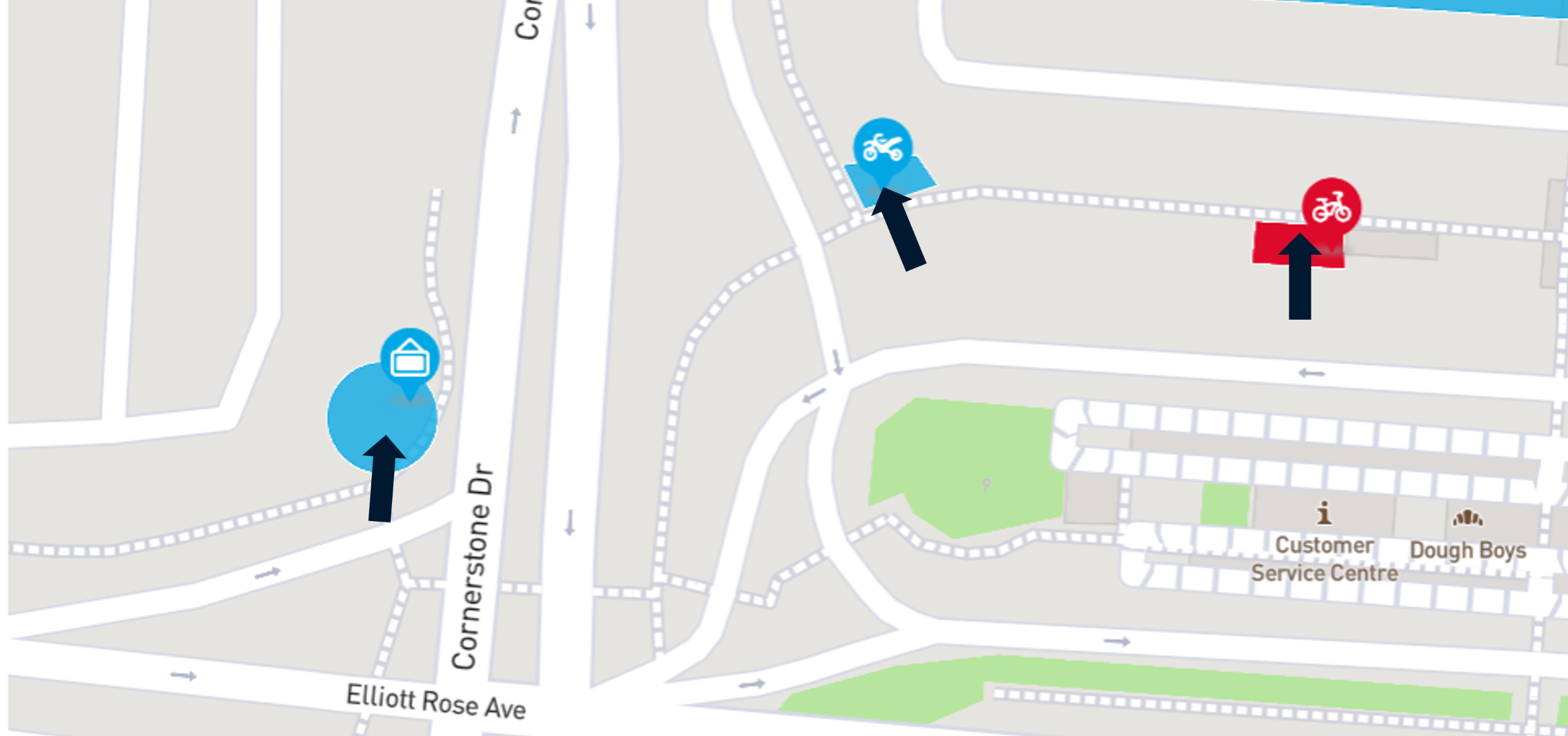 Image showing where to click on the map to see more information about the proposals.