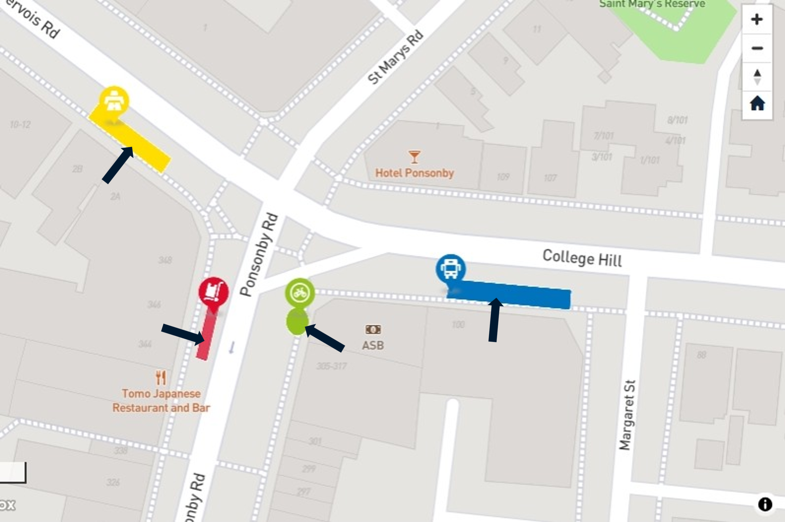 Image showing where to click on the map to see more information about the proposals.